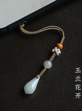 【纯手工制作】和田玉玉兰花