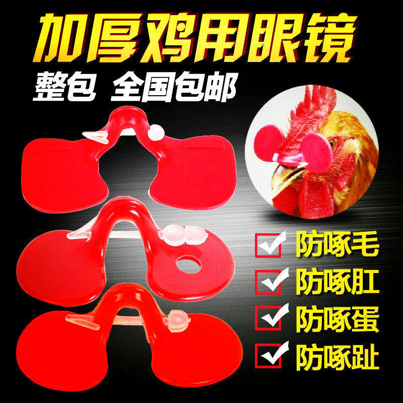 防啄防打架带孔大号鸡眼镜