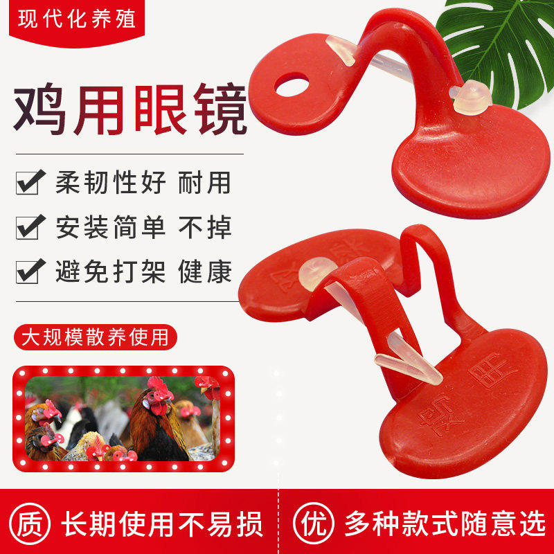 防啄防打架带孔大号鸡眼镜