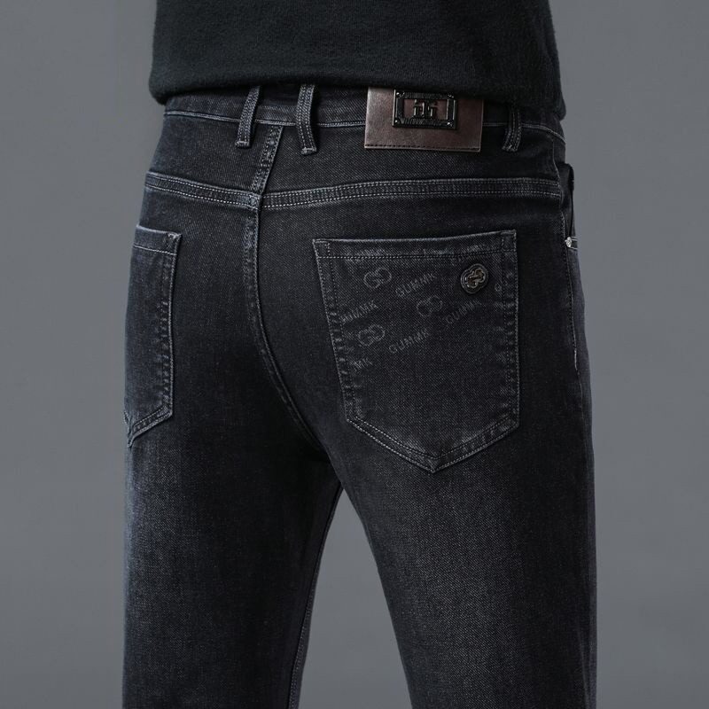 美式小直筒牛仔裤男款潮流新款百搭复古休闲感简约多口袋修身长裤