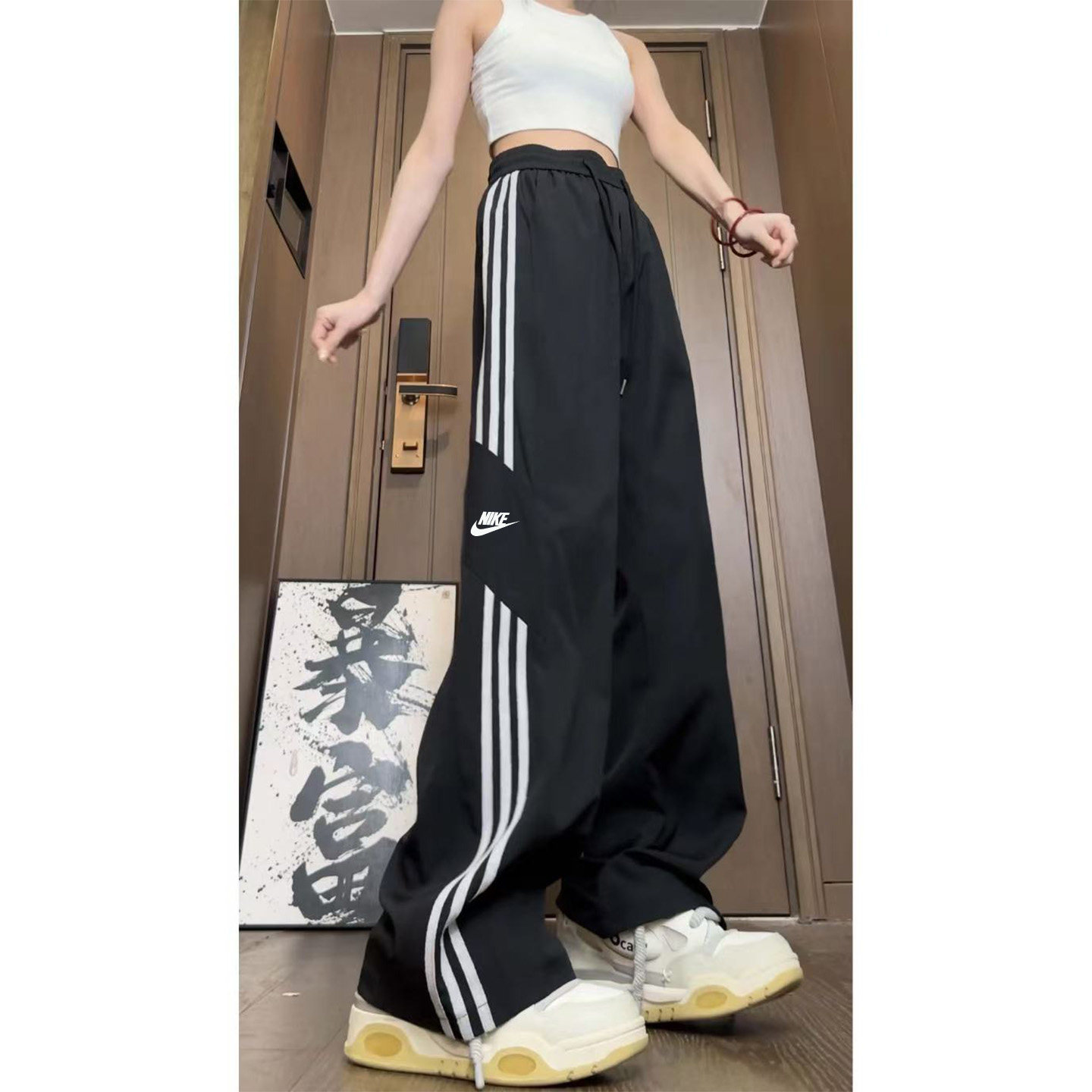耐克裤子男nike冰丝裤2026新款休闲三条杠男女春夏款冰丝速干裤子