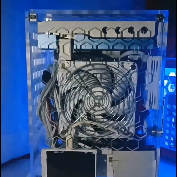 cnc定制6mm亚克力机箱  itx/17x19 1u电源 直插短显卡