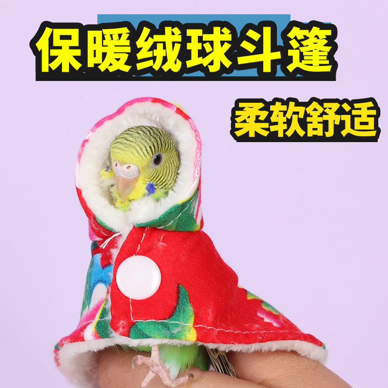 鹦鹉衣服秋冬季外出服东北大花鸟用披风鸟用过年服装小鸟斗篷