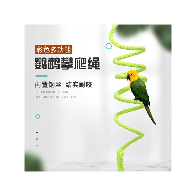 鹦鹉鸟棉绳玩具虎皮玄凤攀爬绳索牡丹棉绳秋千站杆旋转爬梯用品