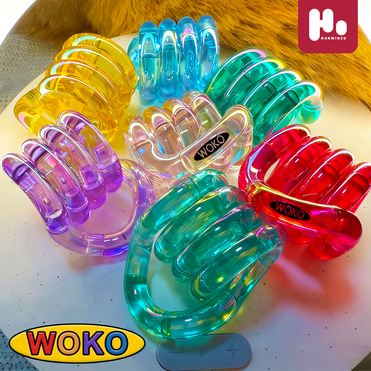 WOKO正版水晶扭扭乐专注训练解压神器ADHD缓解多动症益智放松玩具