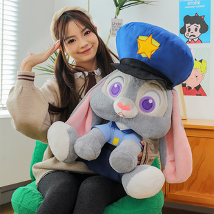 卡通朱迪尼克毛绒公仔玩偶搞怪动物城兔子警官毛绒玩具儿童生礼物