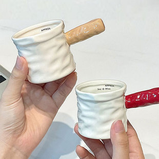 奶油风咖啡小奶盅量杯牛奶壶家用浓缩咖啡萃取杯壶陶瓷调料咖啡缸