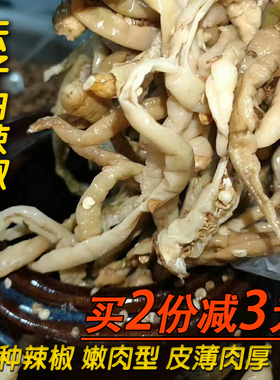 湖南白辣椒新鲜农家自制卜辣椒干坛子腌制咸辣椒土特产500g纯手工