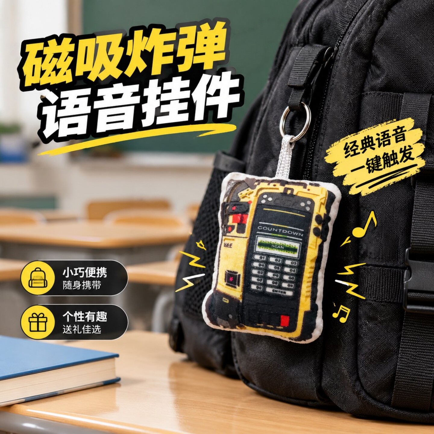 三角洲行动威龙磁吸炸弹语音挂件