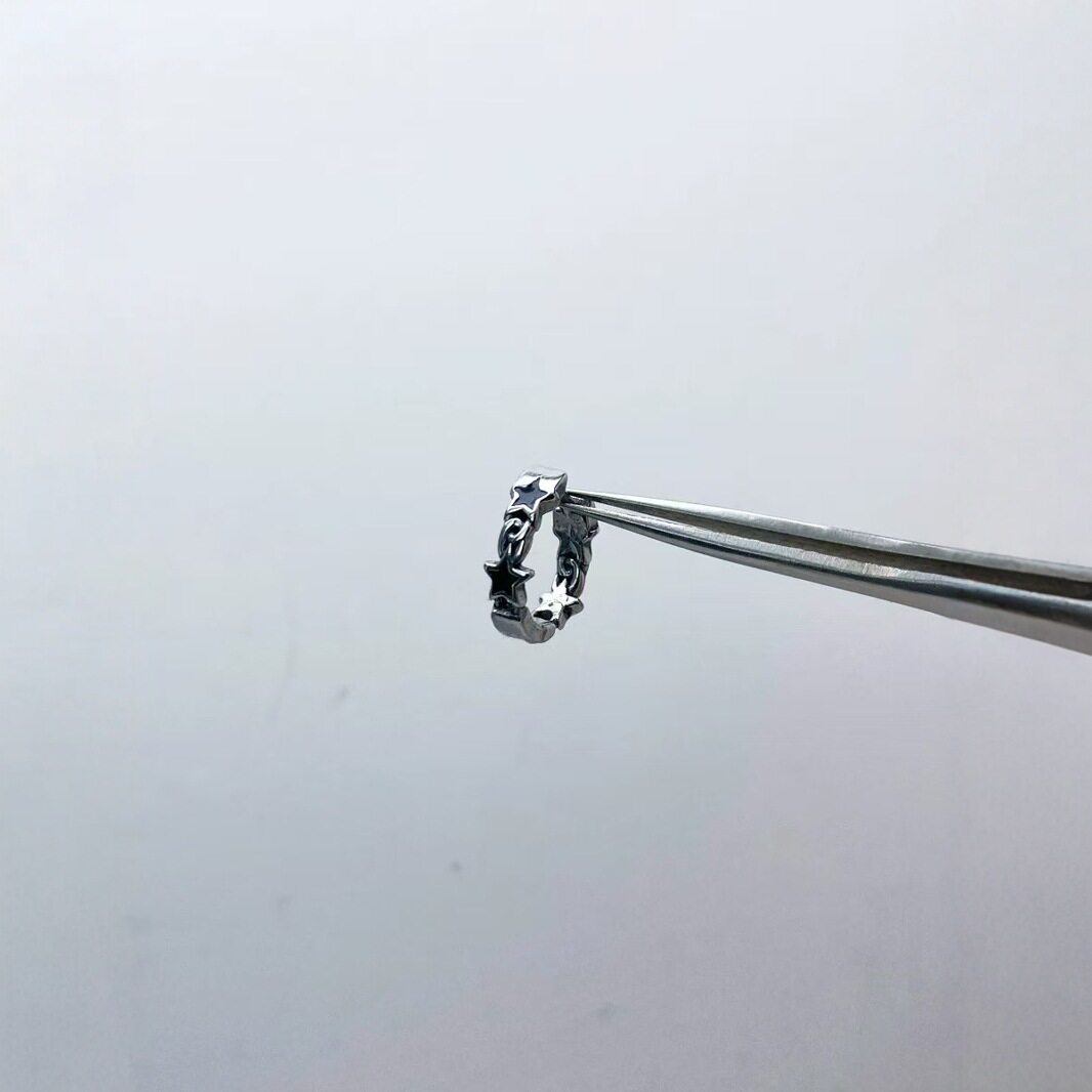 锆石十字架耳扣耳圈甜酷辣妹精致个性龙爪耳骨钉马蹄环日韩新款无