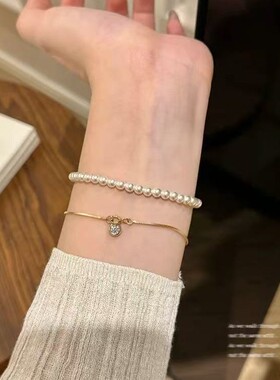 极简配饰泡泡蛇骨手链小众精致女生气质优雅高级感手饰设计感百搭