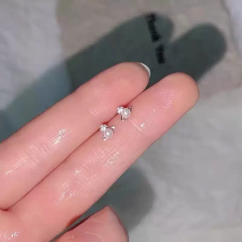 精工西太后Balbina小土星珍珠耳钉单颗mini平面珍珠小精致耳饰