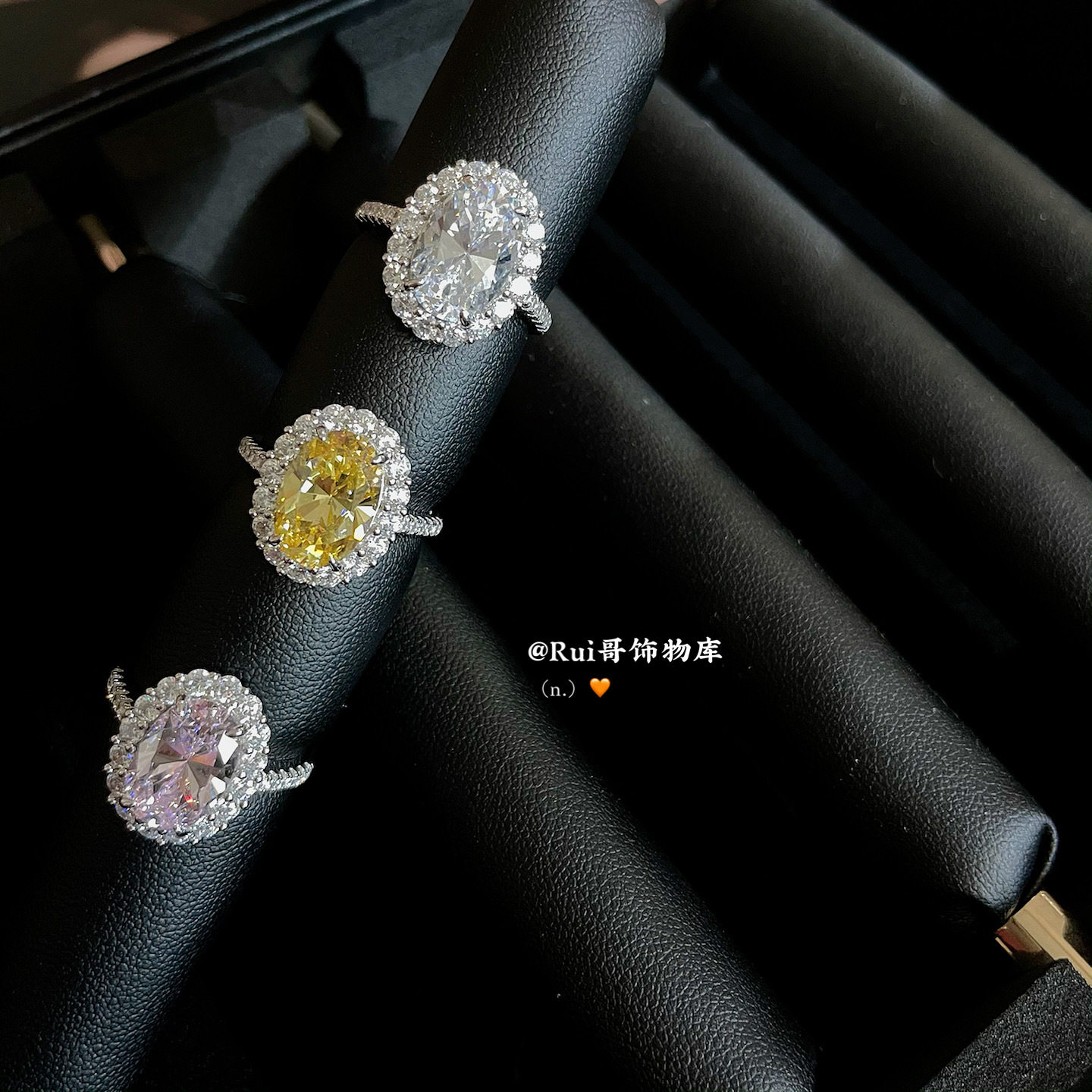 欧美热销高碳钻戒指欧美奢华鸽子蛋锆石戒指女士婚戒时尚珠宝首饰