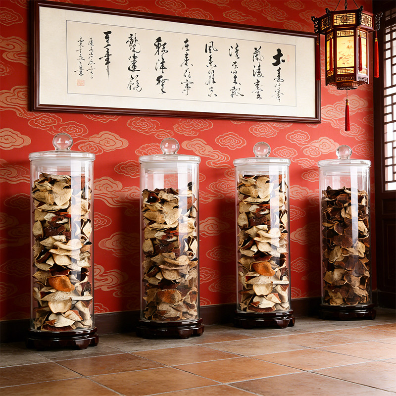 陈皮专用中药储存罐玻璃瓶密封罐食品级茶叶罐透明容器瓶泡菜坛子