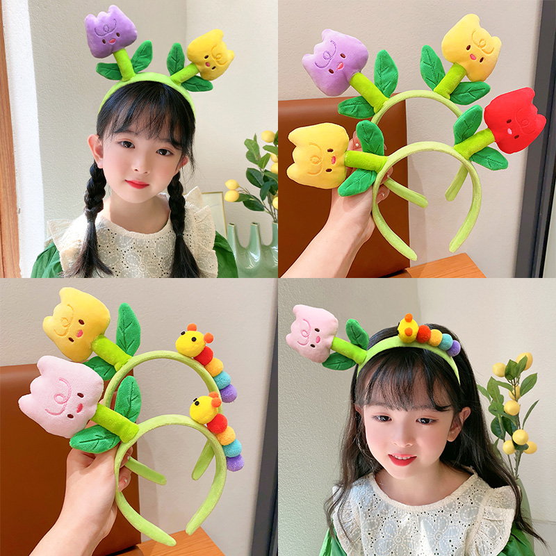 可爱新款郁金香花朵发箍