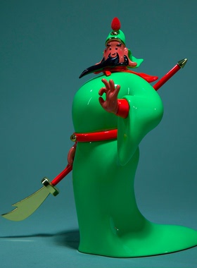 尽芷悲伤之《红运当头》卡通关公摆件装饰品古典艺术家居工艺品