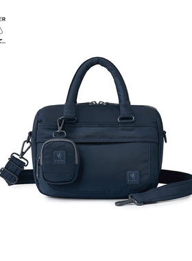 PORTER INTERNATIONAL 亮面尼龙手拎包男士休闲斜挎包轻便通勤包