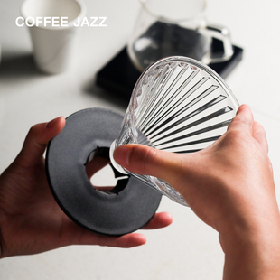 COFFEE JAZZ手冲咖啡滤杯咖啡器具玻璃过滤杯咖啡壶分享壶v60滤杯