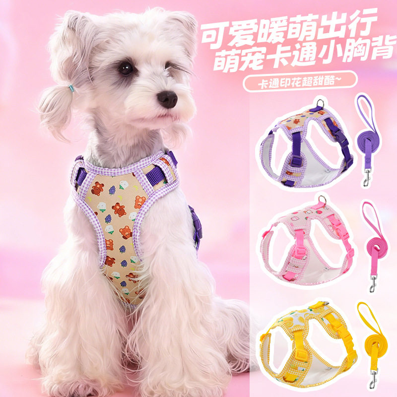 狗狗牵引绳泰迪比熊胸背