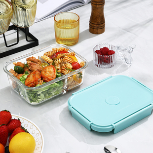 康宁玻璃饭盒微波炉加热便当保鲜盒食品级冰箱专用密封盒带饭餐盒