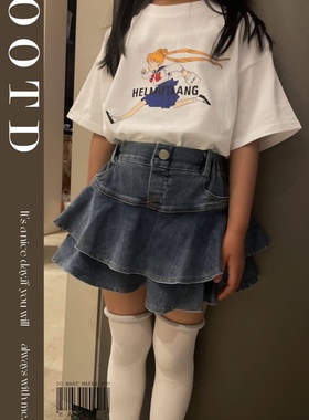 (大鱼小鱼韩国童装)诺铺家正品美少女战士卡通白色短袖T恤