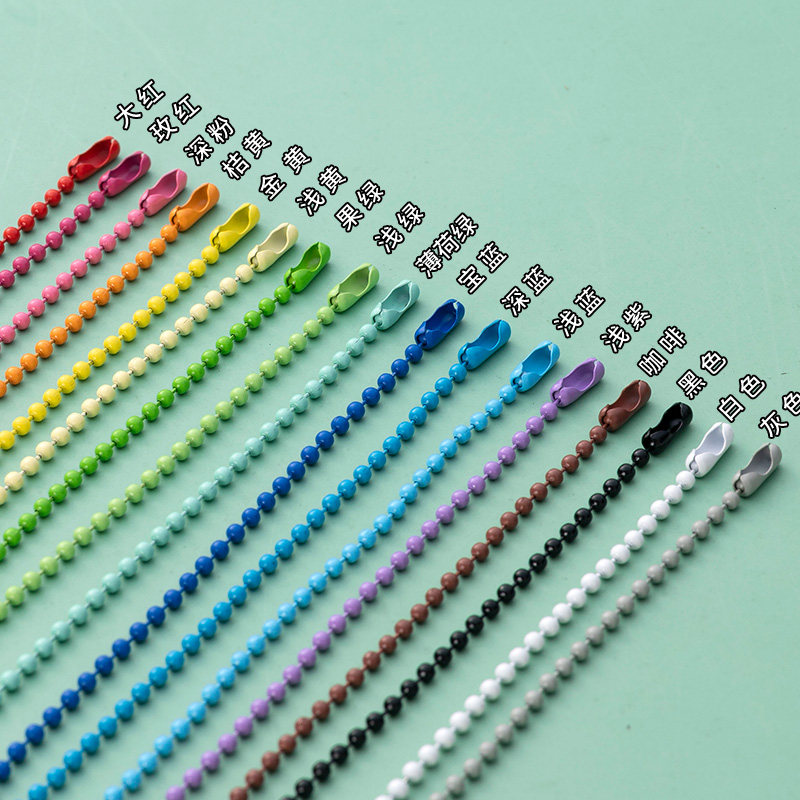 金属波珠链手工diy彩色烤漆波珠链糖果色手工材料包包饰品挂件,饰品/流行首饰/时尚饰品新,链条,淘宝优惠券,粉丝福利购,淘宝优惠卷