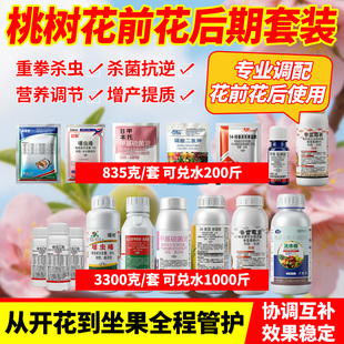 桃树专用杀虫剂食心虫蚜虫花前花后药流胶病桃子果树杀菌农药套餐