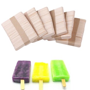 50PCS Wood Lollipop Sticks Food Grade Craft Popsicle Sticks