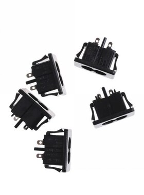 5pcs AC250V 2.5A IEC320 C8 Male 2 Pins Power Inlet Socket Pa