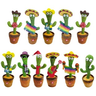 Plush Cac Cactus Babies Dancing Doll Toy Electron Soft