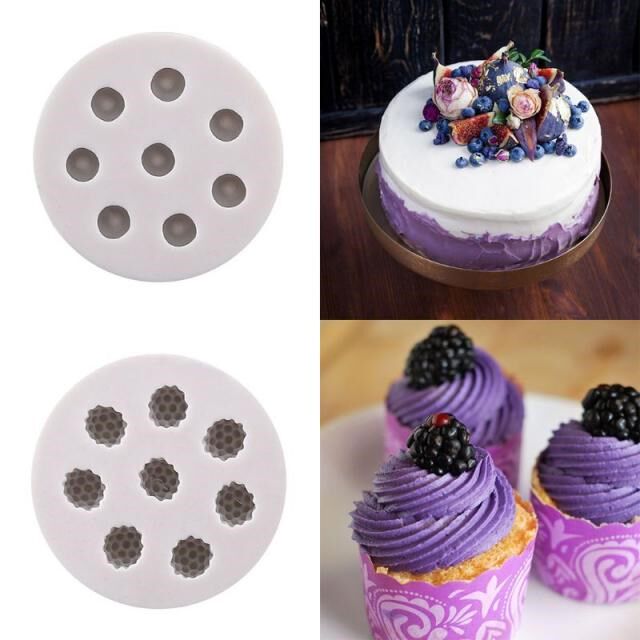 Silicone Mold 3D Raspberry/Blueberry Shape Cake Decorating M