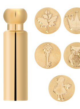 Fire Painting Sealing Wax Stamp Cylinder Brass Metal Envelop