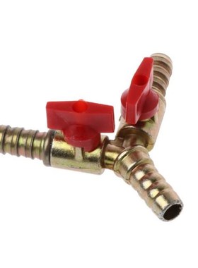 Zinc Alloy 3-Way Shut Off Ball Valve Clamp Fitting Hose Barb