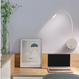 LED Book Light USB Charger Wall Lamp Bed side Room Reading L