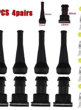 4Pair/Set Fuel Injector Sensor Plug Connector Receptacle Ter