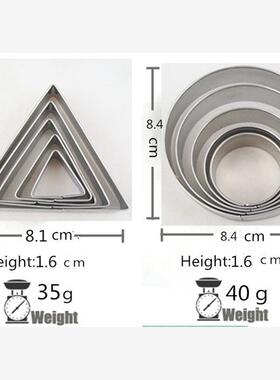 5 pcs/Set Round/Heart/Flower/Star Shape Cookie Cutter Stamp