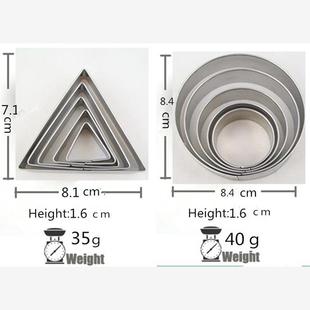 5 pcs/Set Round/Heart/Flower/Star Shape Cookie Cutter Stamp