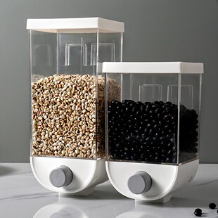 Rice Storage Container Tank Seal Food Bean Clear Wall Mount