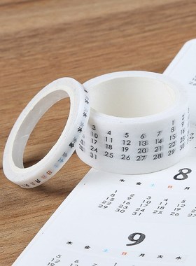 2 pcs/set date Week calendar Washi Tape Planner Masking Tape