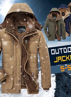 Fleece Lined Winter Coats Men 2021 Brand New Casual Long Jac