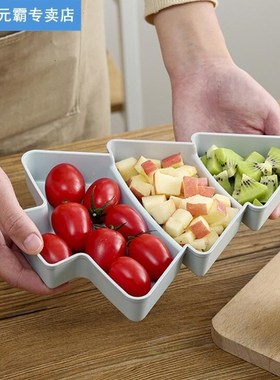 Christmas Tree Shape Nuts Fruits Plastic Plates Bowl Dishes