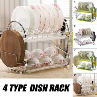 Multifunctional 2 Layer Dish Rack Kitchen Organizer Storage