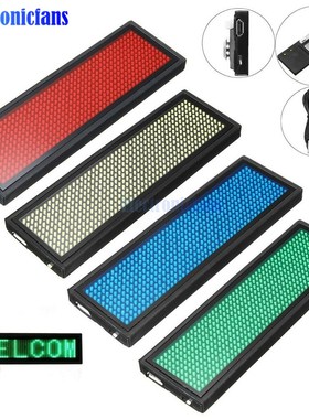 Mini LED Digital Display Rechargeable Programmable Name Badg