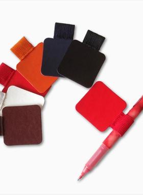 3pcs  Self-adhesive Leather Pen Clip Pencil Elastic Loop for