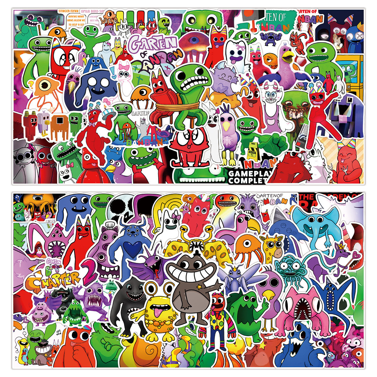 100张班班花园幼儿园游戏怪物贴纸卡通手机壳行李箱滑板车装饰贴,3C数码配件,笔记本个性小贴纸,淘宝优惠券,粉丝福利购,淘宝优惠卷