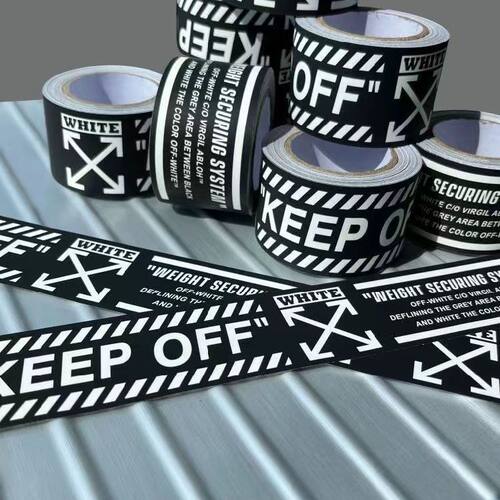 超大张黑KEEPOFF潮牌行李箱贴纸