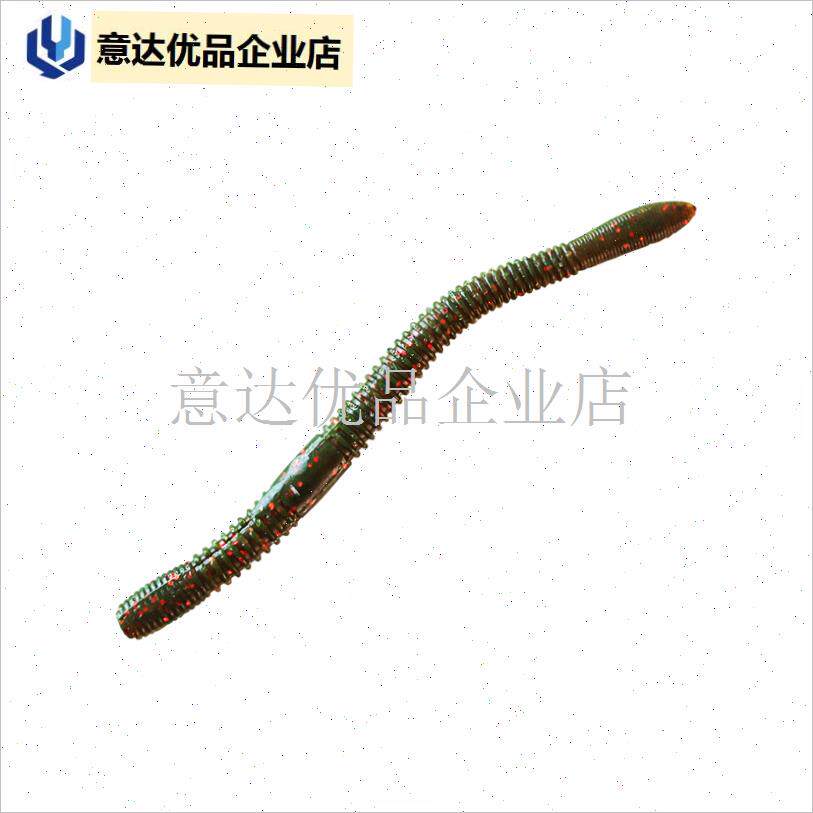 川11.5CM沉水面条虫倒钓黑坑鲈鱼F无铅WACKY加盐加腥路亚软饵,