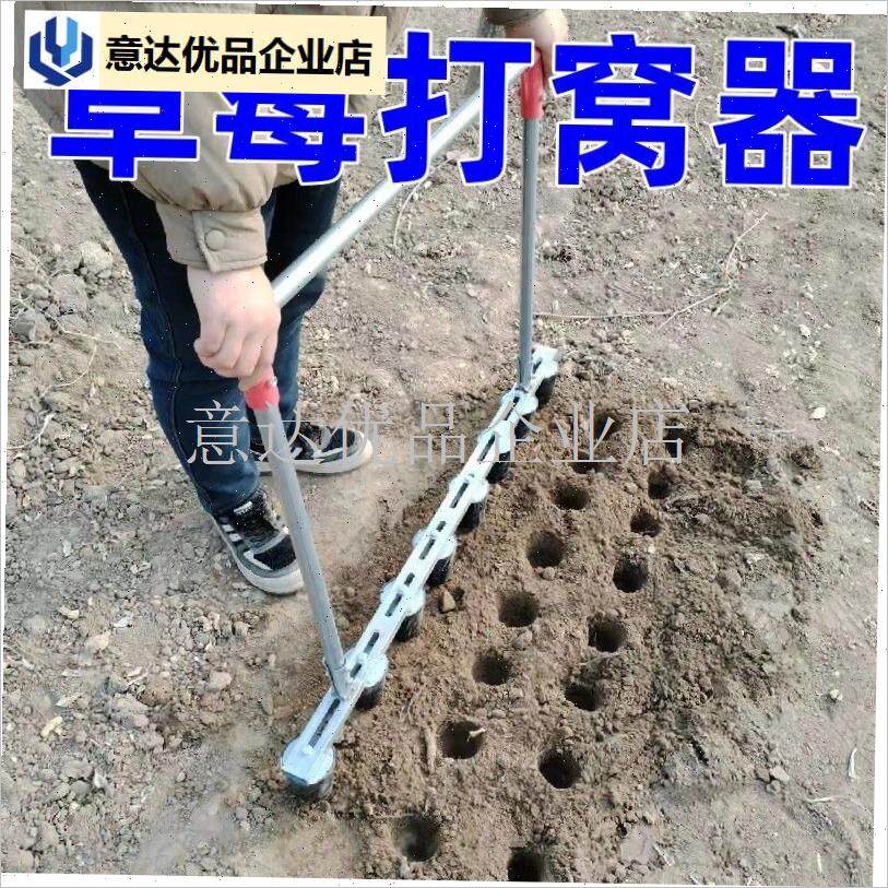 草莓农具a种草莓神器种植工具农用打坑移栽打孔工具打窝神器手动,
