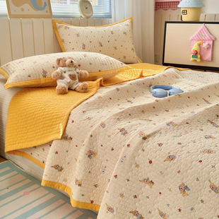 双面纯棉床盖单件儿童榻榻米床单四季通用夹棉全棉定制大炕单加厚