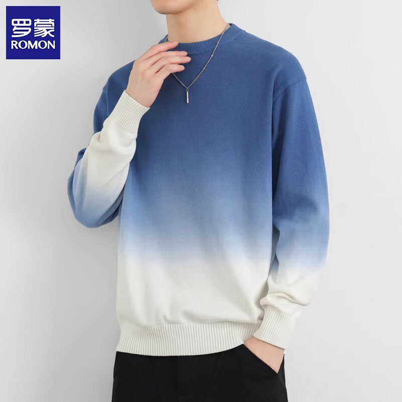 罗蒙渐变毛衣男士2025新款